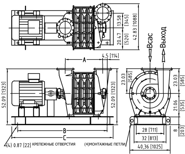 Воздуходувка Continental 151 - схема Воздуходувка Continental 151 - схема